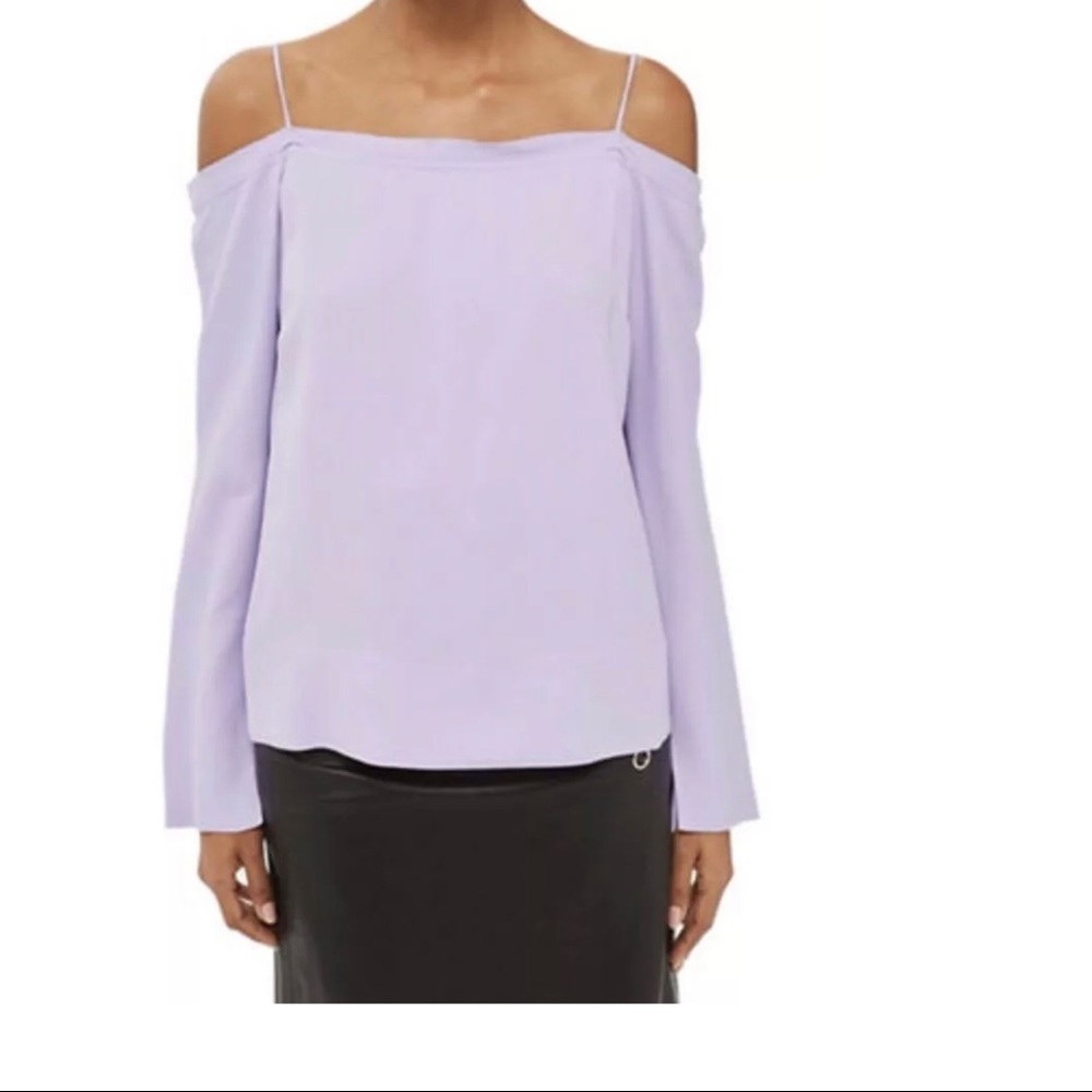Topshop Lavender Tie shoulder and tie back top